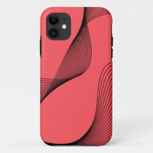 Modern, elegant, trendy, simple wavy illustration iPhone 11 case