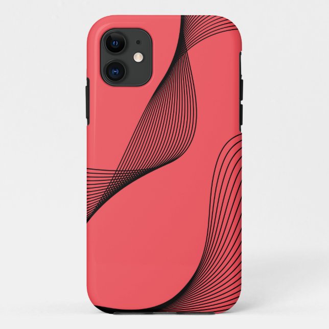 Modern, elegant, trendy, simple wavy illustration Case-Mate iPhone case (Back)