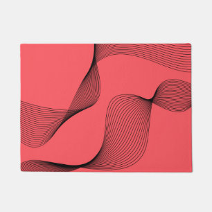 Modern, elegant, trendy, simple wavy illustration doormat