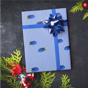 Modern Elegant Tropical Fish Pattern Wrapping Paper