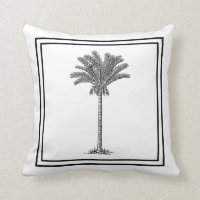 Modern Elegant Tropical Palm Tree Black White
