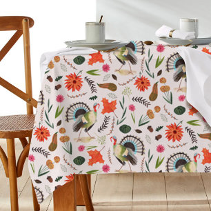 Modern Elegant Turkey Thanksgiving pattern Tablecloth