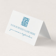Modern Elegant Turquoise Aqua QR Code Professional