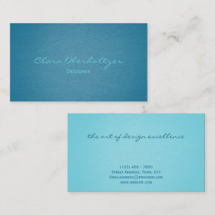Modern Elegant Turquoise Teal Designer Stylist Business Card