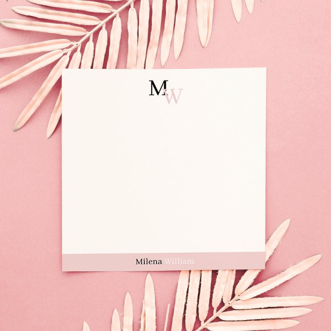 Modern Elegant Two Tone Monogrammed Card (Creator Uploaded)