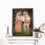 Modern Elegant Typography Family Photo Foil Prints<br><div class="desc">Modern Elegant Typography Family Photo Foil Print featuring your favourite and our elegant script typography in gold foil or silver foil. Makes a memorable gift or keepsake! There is an dark layer under the text that can be removed, if necessary. Please contact us at cedarandstring@gmail.com if you need assistance with...</div>
