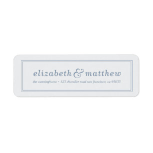 Modern Elegant Typography Framed Return Address