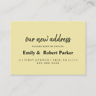 Modern Elegant Typography New Address Enclosure Card