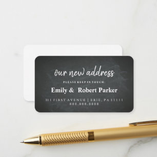 Modern Elegant Typography New Address Insert