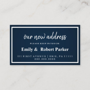 Modern Elegant Typography New Address Insert