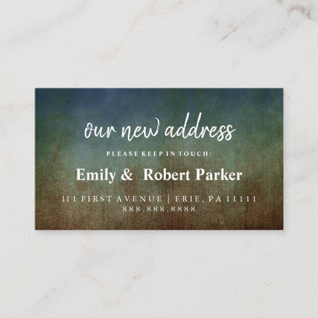 Modern Elegant Typography New Address Insert (Front)