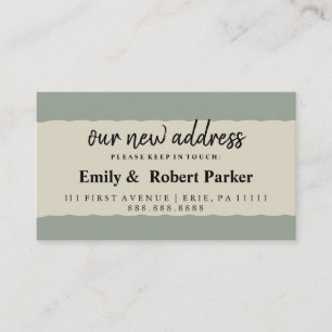 Modern Elegant Typography New Address Insert