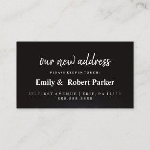 Modern Elegant Typography New Address Insert