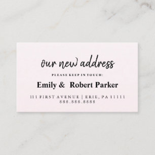 Modern Elegant Typography New Address Insert