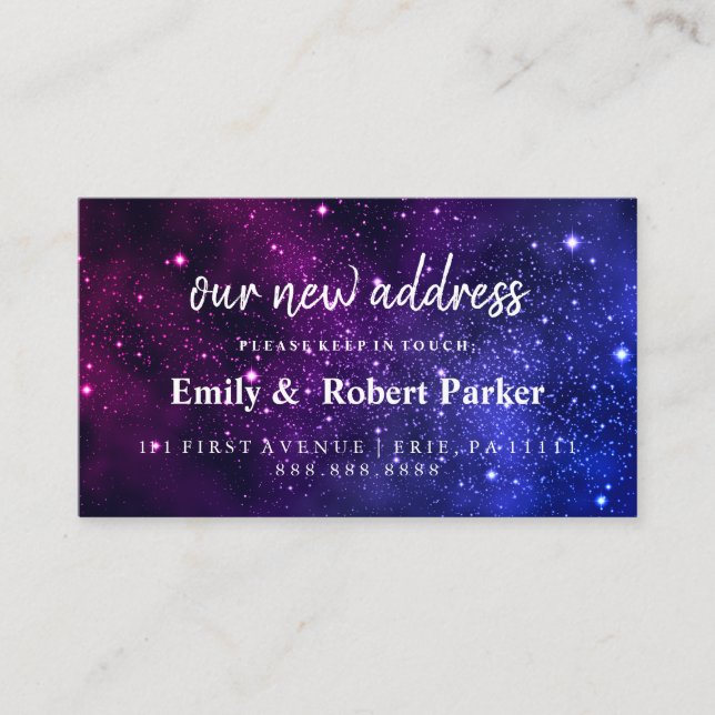 Modern Elegant Typography New Address Insert (Front)