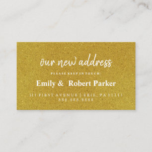 Modern Elegant Typography New Address Insert