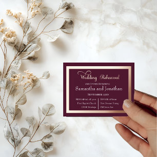Modern Elegant Typography on Purple Rose Gold Invitation Belly Band