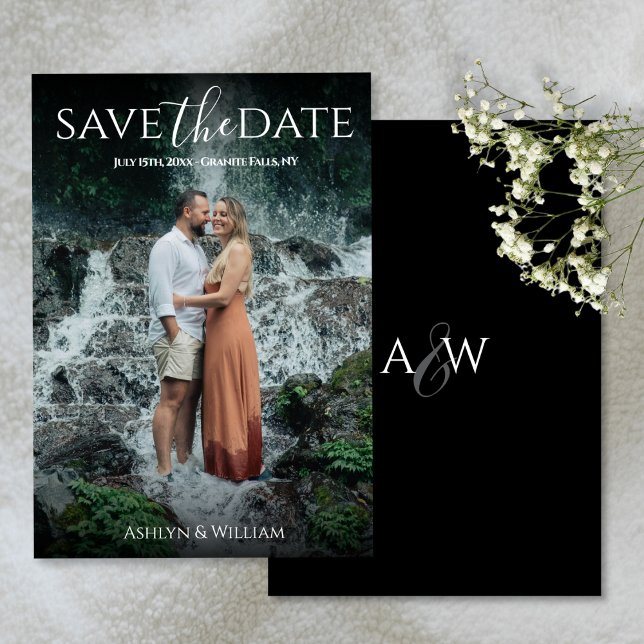 Modern Elegant Typography Photo  Save The Date (Creator Uploaded)