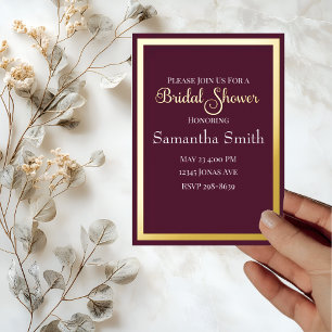 Modern Elegant Typography Purple Bridal Shower