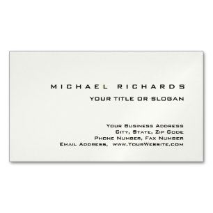 Modern Elegant Unique Plain Magnetic Business Card