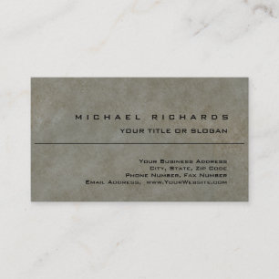 Modern Elegant Unique Plain Stone Wall Business Card