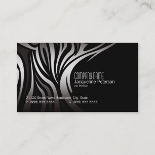 Modern Elegant Unique Zebra Fashion Business Card