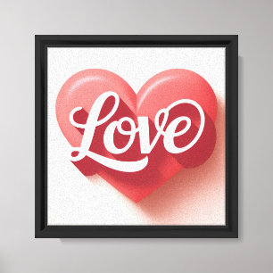 Modern Elegant Valentine’s Day Romantic Love Desig Canvas Print