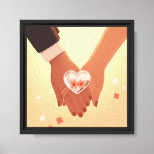 Modern Elegant Valentine’s Day Romantic Love Desig Canvas Print