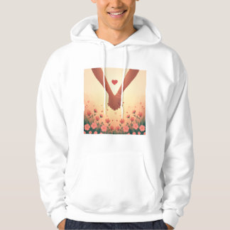 Modern Elegant Valentine’s Day Romantic Love Desig Hoodie