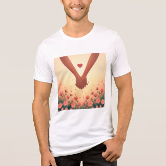 Modern Elegant Valentine’s Day Romantic Love Desig Tri-Blend Shirt