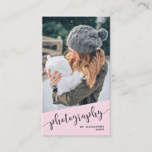 Modern & elegant violet photography business card