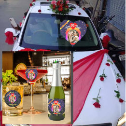 Modern Elegant VIP Custom Photo Wedding Sticker 