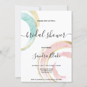 Modern Elegant Watercolor Blush Pink Gold Invitati Invitation