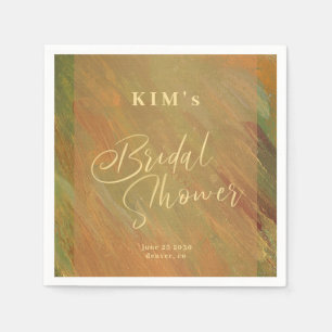 Modern elegant watercolor bridal shower napkin