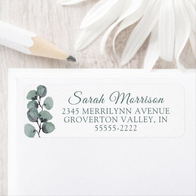 Modern Elegant Watercolor Eucalyptus Green Script (Insitu)