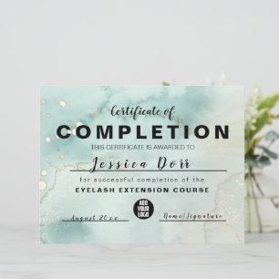 Modern Elegant Watercolor Green and Gold 