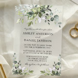 Modern Elegant Watercolor Greenery Wedding Acrylic Invitations<br><div class="desc">Modern Elegant Watercolor Botanical Greenery Wedding Invitation Card includes eucalyptus leaves,  green botanical foliage,  dusty blue leaves,  sage green leaves and other beautiful botanical greenery.</div>