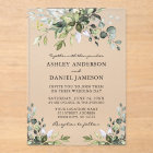 Modern Elegant Watercolor Greenery Wedding
