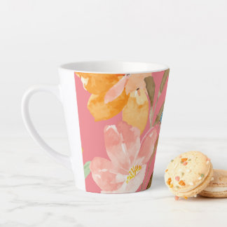 Modern Elegant Watercolor Pink Latte Mug