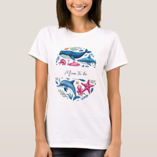 Modern elegant watercolor Sea animals T-Shirt