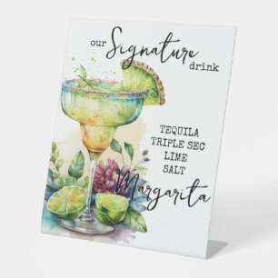 Modern Elegant Watercolor Signature Drink Sign