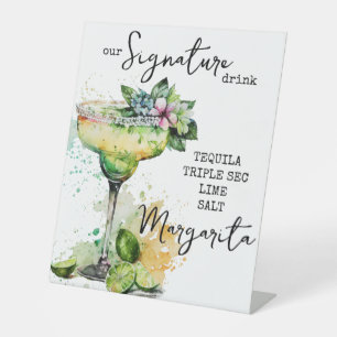 Modern Elegant Watercolor Signature Drink Sign
