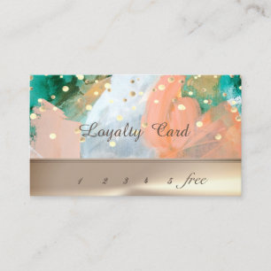 Modern Elegant Watercolor Splash    Loyalty Card