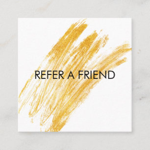 Modern Elegant Wave Glitter Referral Card