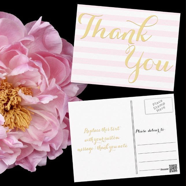 Modern Elegant Wedding Baby Shower Event Thank You Postcard (Modern Elegant Wedding Baby Shower Event Thank You Postcard)