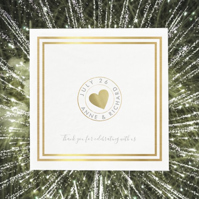 modern & elegant wedding celebration party napkin (Creator Uploaded)