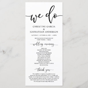 Modern elegant, Wedding Ceremony  Programme