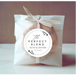 Modern Elegant Wedding Couple Black Text  Classic Round Sticker