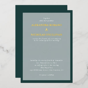 Modern Elegant Wedding Emerald Green and Gold