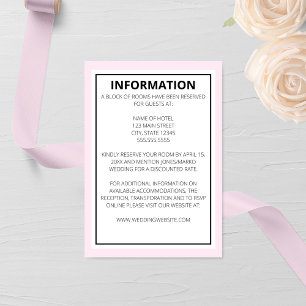 Modern Elegant Wedding Enclosure Card